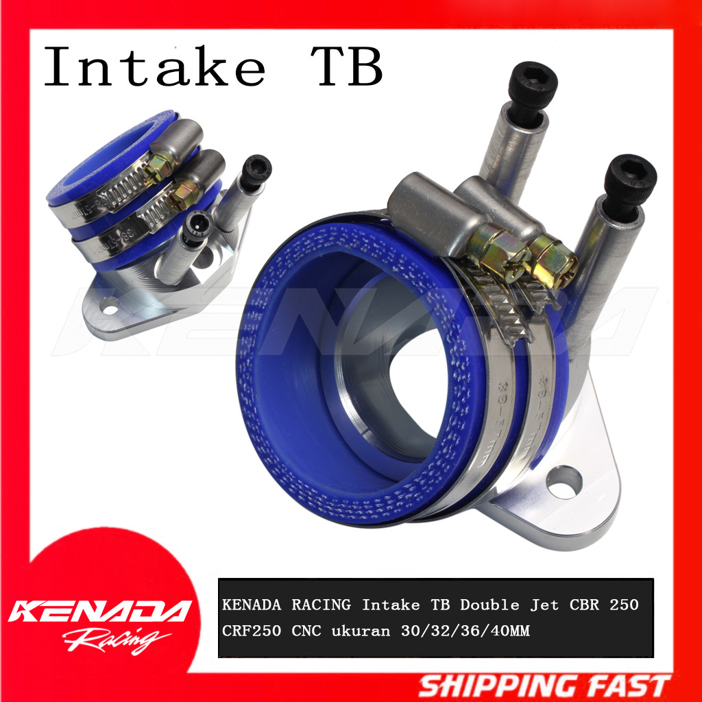 KENADA RACING Intake TB Double  30/32/36 /40MM Jet  CBR 250 CRF 250 CNC ukuran CBR300R