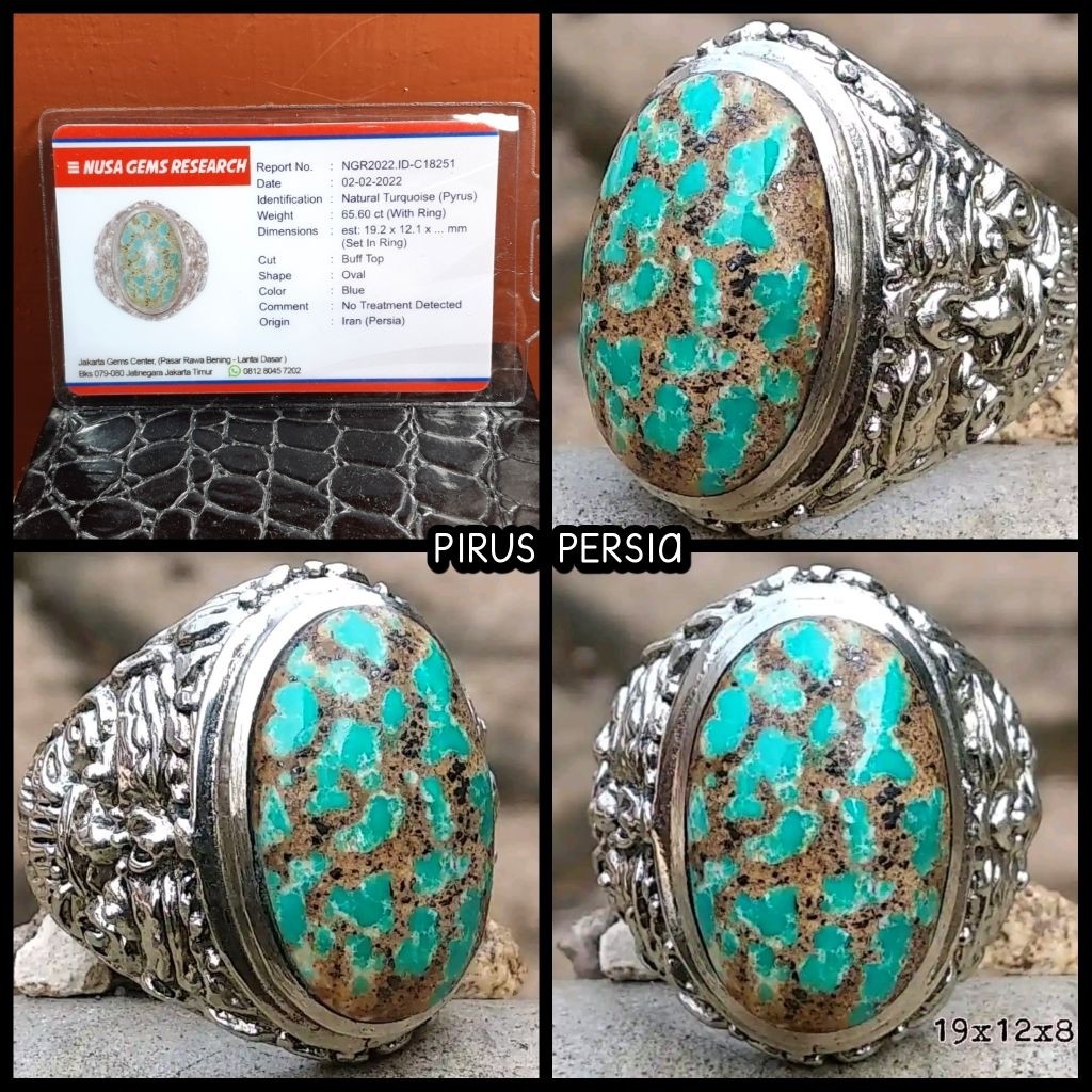 ORI 100% BATU PIRUS BLUE PERSIAN ASLI NGERIKIL
