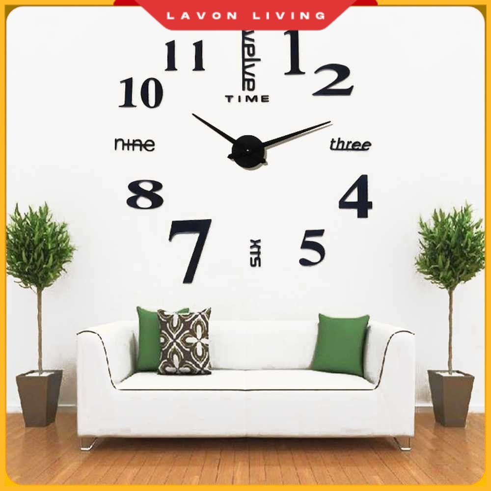 Jam Dinding Besar DIY Giant Wall Clock Quartz 120 cm - MR-101