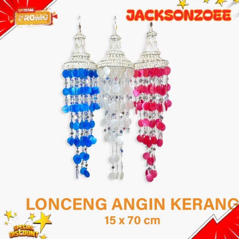 Lonceng Angin Kerang - Wind Chime - Kerang Gantungan - Kerang Kap Lampu - Kerang Dekorasi - Kerang S