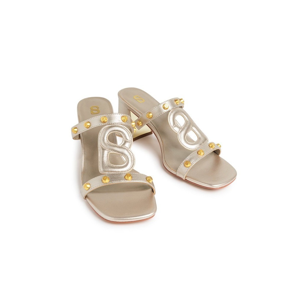 Buttonscarves Kefi Studs Heels - Bronze