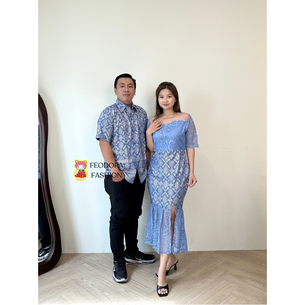grosirr  DRESS BATIK LUNA (PREMIUM) / GAUN GEREJA / KONDANGAN / NATAL / PESTA
