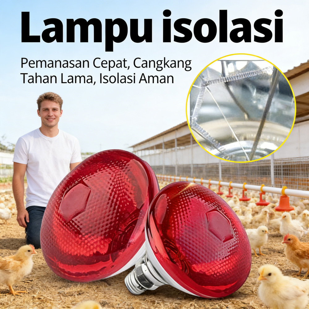 Lampu pemanas ayam induk lampu pemanas khusus peternakan lampu pemanas anak babi