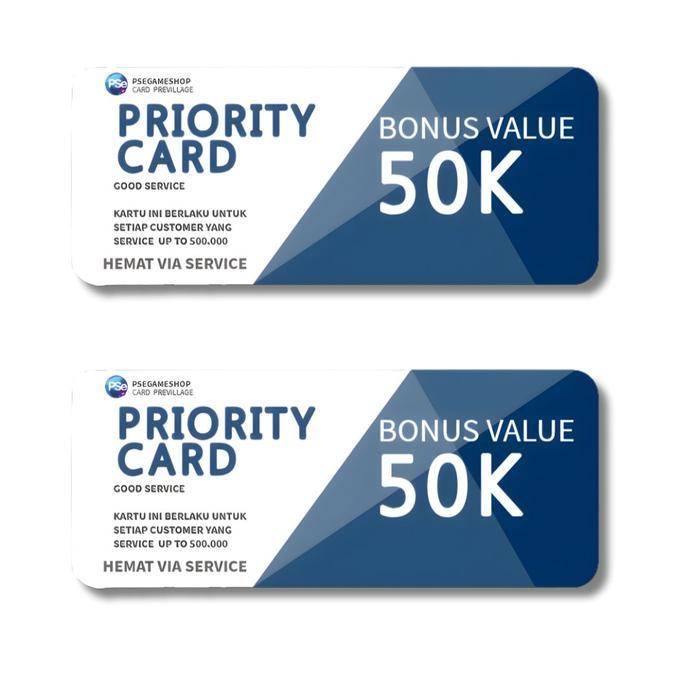 PRIORITY CARD Service Previllage / Kartu Service Console Nintendo switch / PS3 / PS4 / PS5