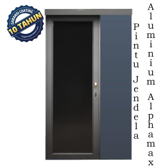 Clover Sliding Door - Pintu Kamar Mandi - Pintu Alphamax Aluminium - Hitam