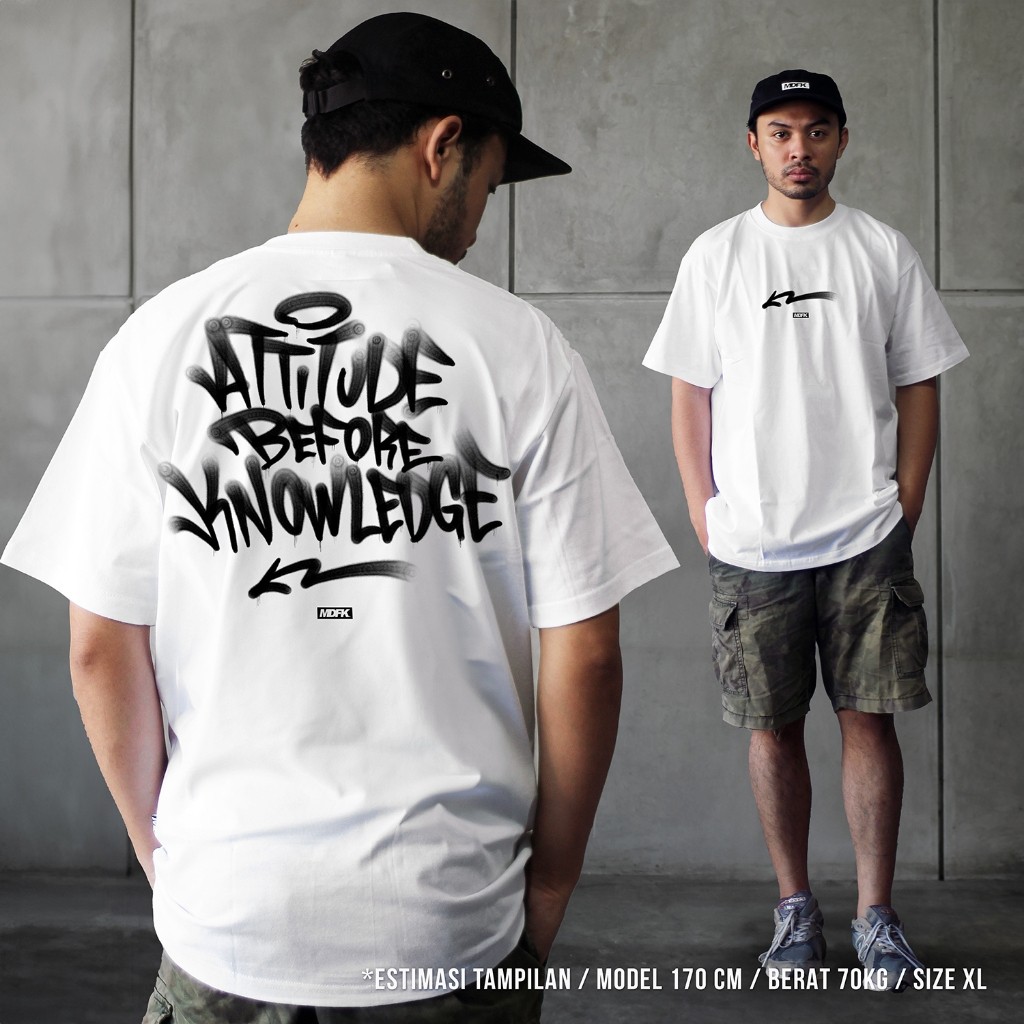 MDFK Attitude Graffiti Tshirt (White) Kaos