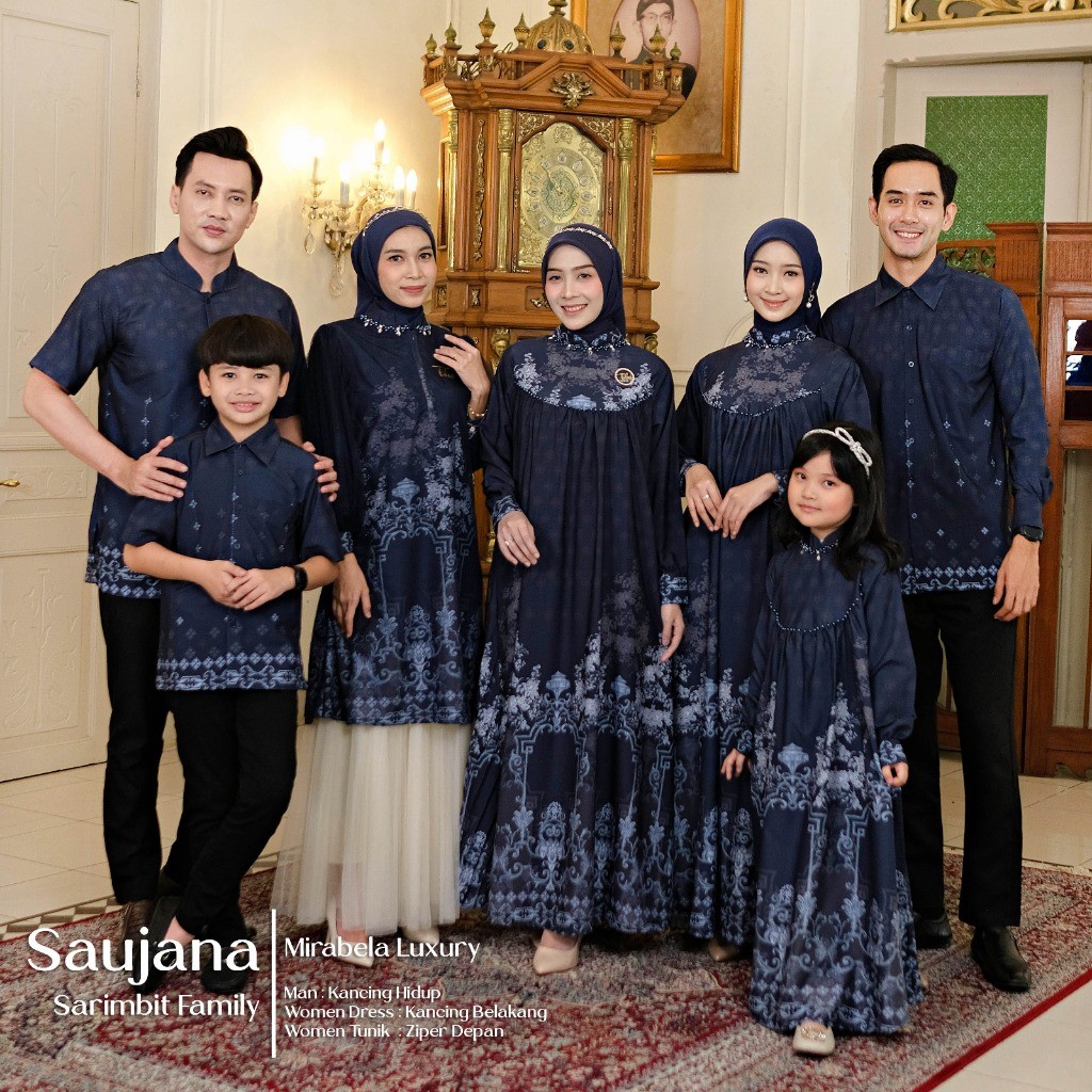 [Ready] Sarimbit Keluarga Saujana By Setulus Signature Terbaru Gamis Set Koko Set Gamis Ibu dan Anak