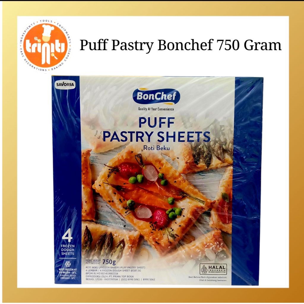 Puff Pastry Bonchef 750 Gram - Kulit Pastry Lembaran Siap Pakai