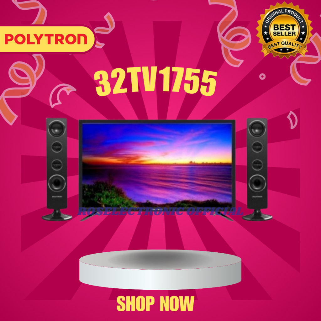 POLYTRON LED TV 32inch PLD 32TV1755/32TV1755/32-TV1755/BERGARANSI RESMI/100% ORIGINAL POLYTRON