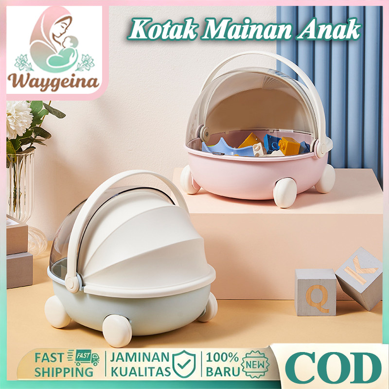Waygeina Kotak Mainan Anak,Kotak Penyimpanan Serbaguna,Container Box Plastik Kotak Penyimpanan Serba