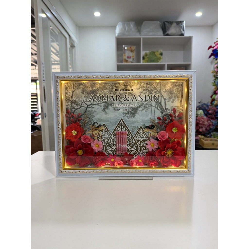 mahar pernikahan nikah gunungan wayang adat jawa  Aesthetic mewah elegan Gunungan wayang akrilik 40 