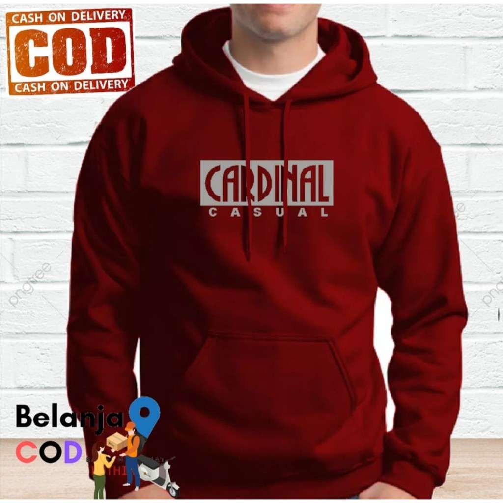 FURIBOMBA Jaket Sweater Hoodie - Hoodie Distro Terbaru Cardinal Casual Blok Logo Silver -