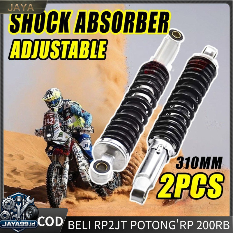 2 Buah Shock Belakang Wave, Shockbreaker Kualitas Tinggi untuk Motor - Cocok untuk Semua Jenis Motor