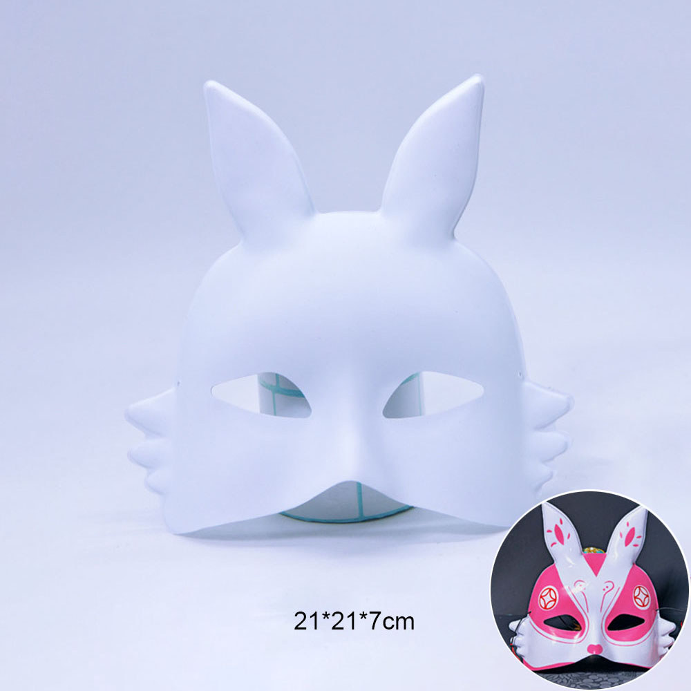 Blank Rabbit Mask Pvc Masquerade Mask Rabbit Mask Hand Painted Pvc Rabbit Masks For Costume Women Ma