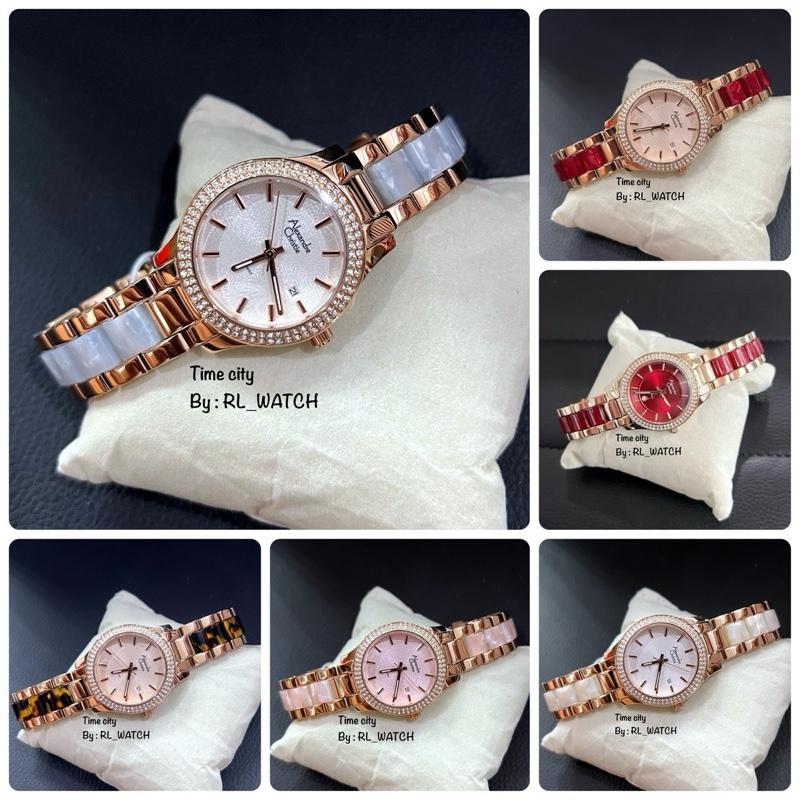 Jam Wanita Alexandre Christie AC2463 Acrylic Simple Rantai Tanggal