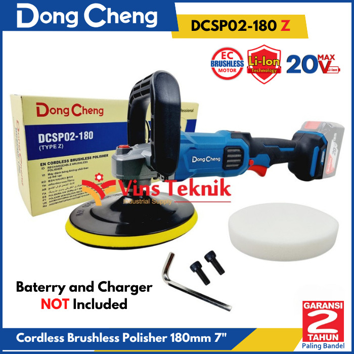 DONGCHENG DCSP02-180Z Cordless Brushless Mesin Poles Mobil Polisher