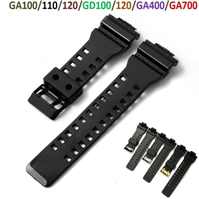 Watband Silicone Wristband Bracelet G-8900/GR-8900/GW-8900/GLS-100/GLS-8900 Strap 16MM Wrist GA-110/