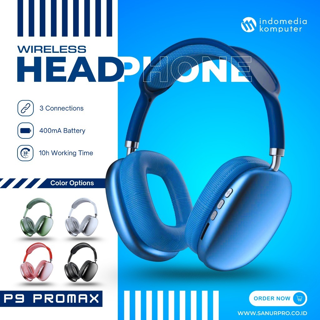 Headset Bluetooth Pro Max P9 Type-C Headset P9 Type-C Pro Max Headset P9 Bluetooth Pro Max