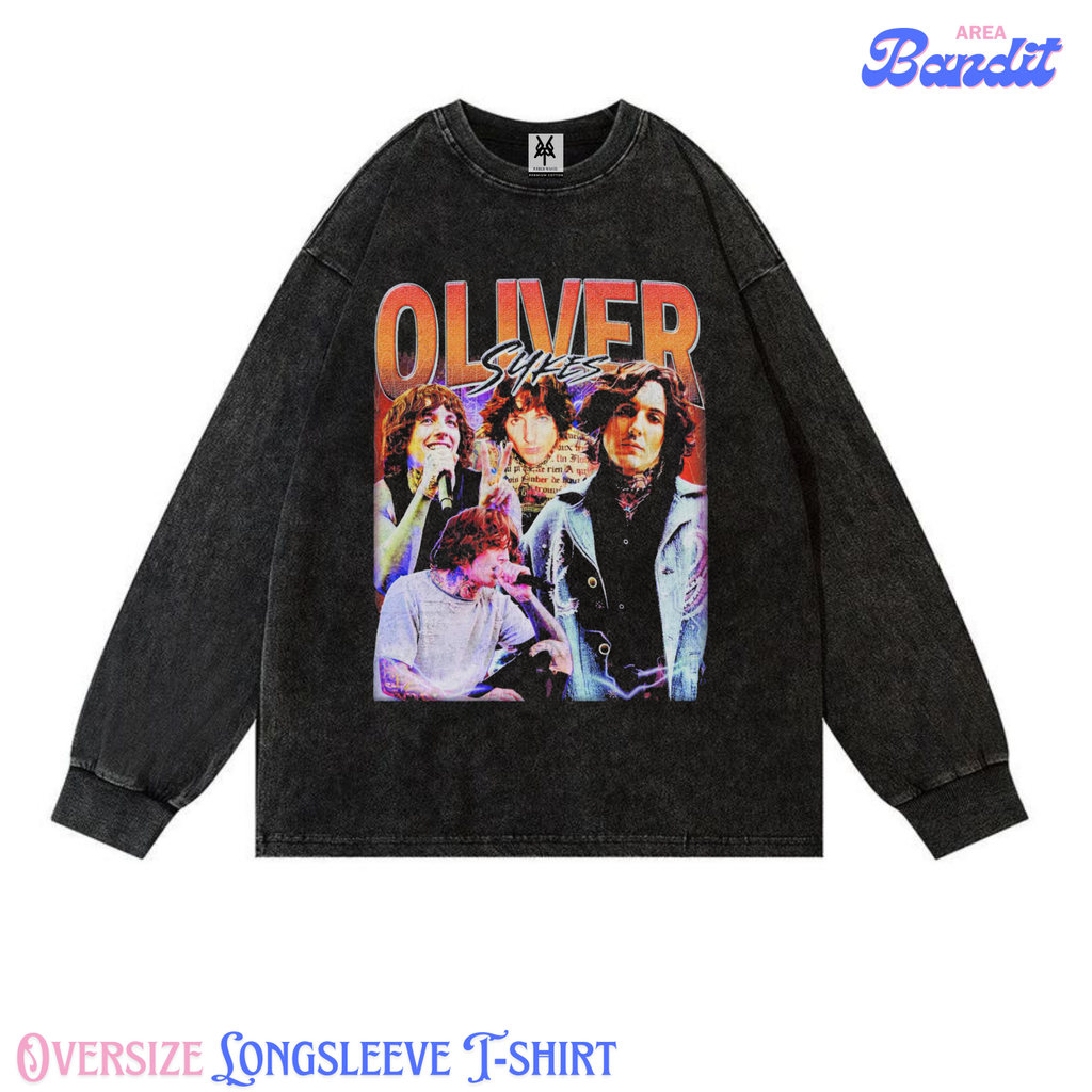 Bandit Area "oliver sykes bootleg" Oversize Longsleeve T-shirt Vintage tee