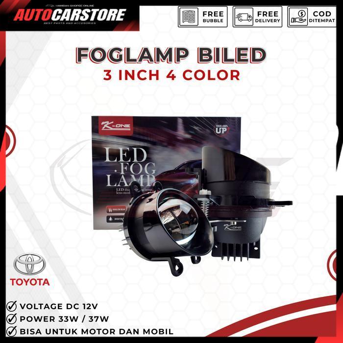 [ ACSports ] FOG LAMP BI LED 3inch 4 WARNA DC12V KONE TOYOTA AVANZA INNOVA XENIA ALPHARD DLL