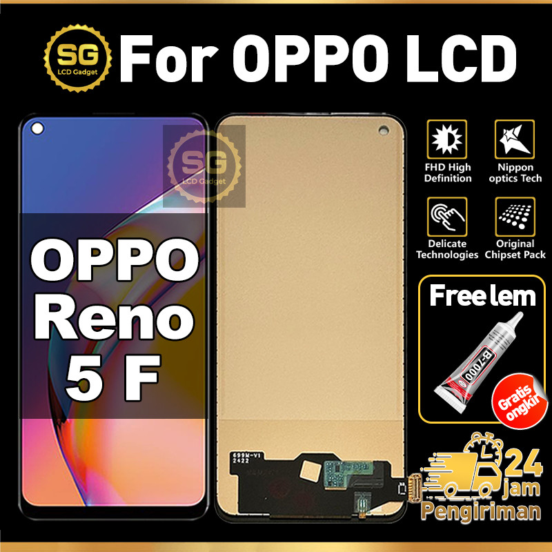 SG LCD OPPO Reno 5F Fullset HP Touchscreen OPPO Reno 5F Free Lem Glass Touch Screen Digitizer COD