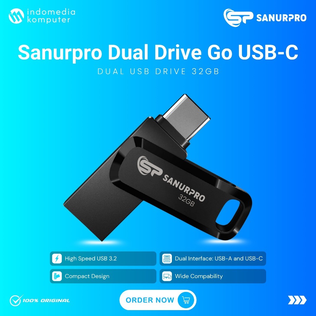 Flashdisk Sanurpro 32gb OTG Type C Sanurpro Flashdisk 32GB OTG Type-c Flashdisk Sanurpro 32gb OTG Ty