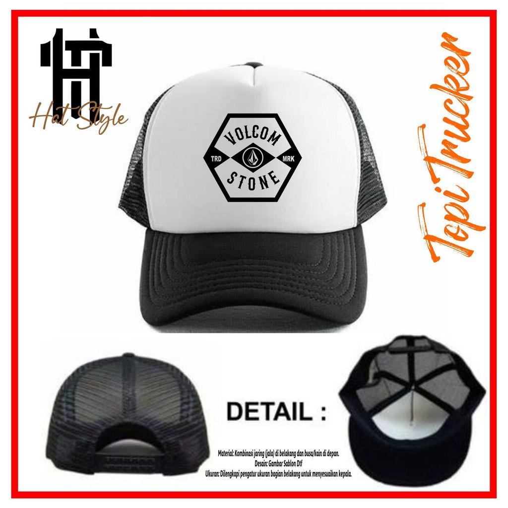 Topi VOLCOM / Topi Trucker VOLCOM / Topi Jaring VOLCOM Premium Quality
