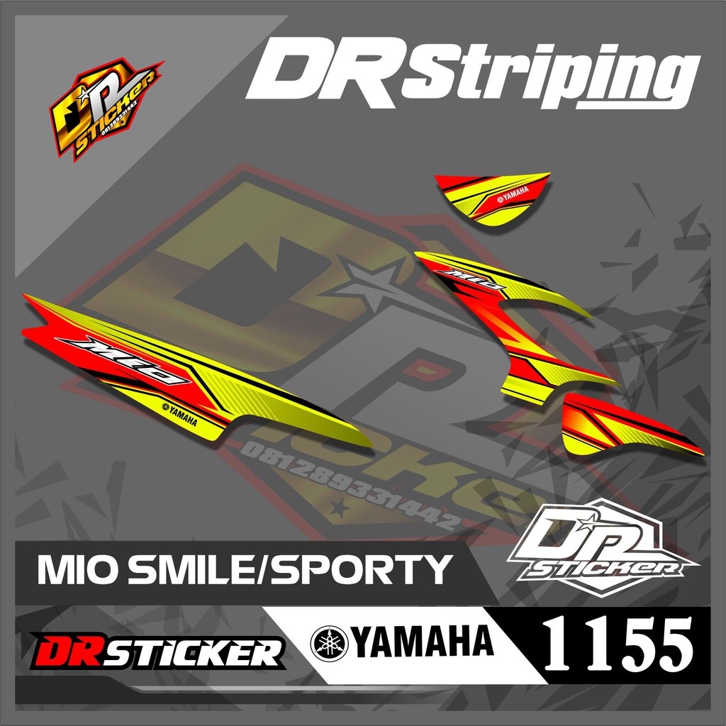1155 STRIPING STICKER MIO SPORTY MOTIF RACING SEMI FULL STIKER