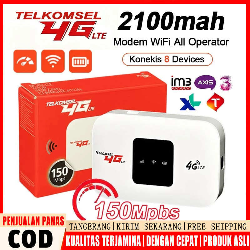 MIFI MODEM WIFI 4G UNLOCKOPERATOR Perdana / 150Mbps 4G/5G Portable Mobile WiFi USBMobile WiFi Modem 
