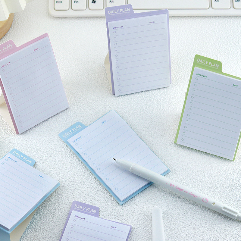Daily Plan Series Sticky Notes Penanda Halaman Kertas Notepaper Kertas Memo