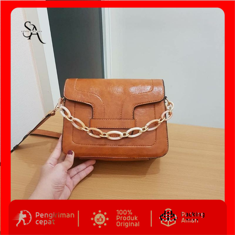 Tas Wanita Tali Pendek Tali Panjang Tas Selempang Wanita Miko / Sling Bag Wanita Tali Rantai Plastik