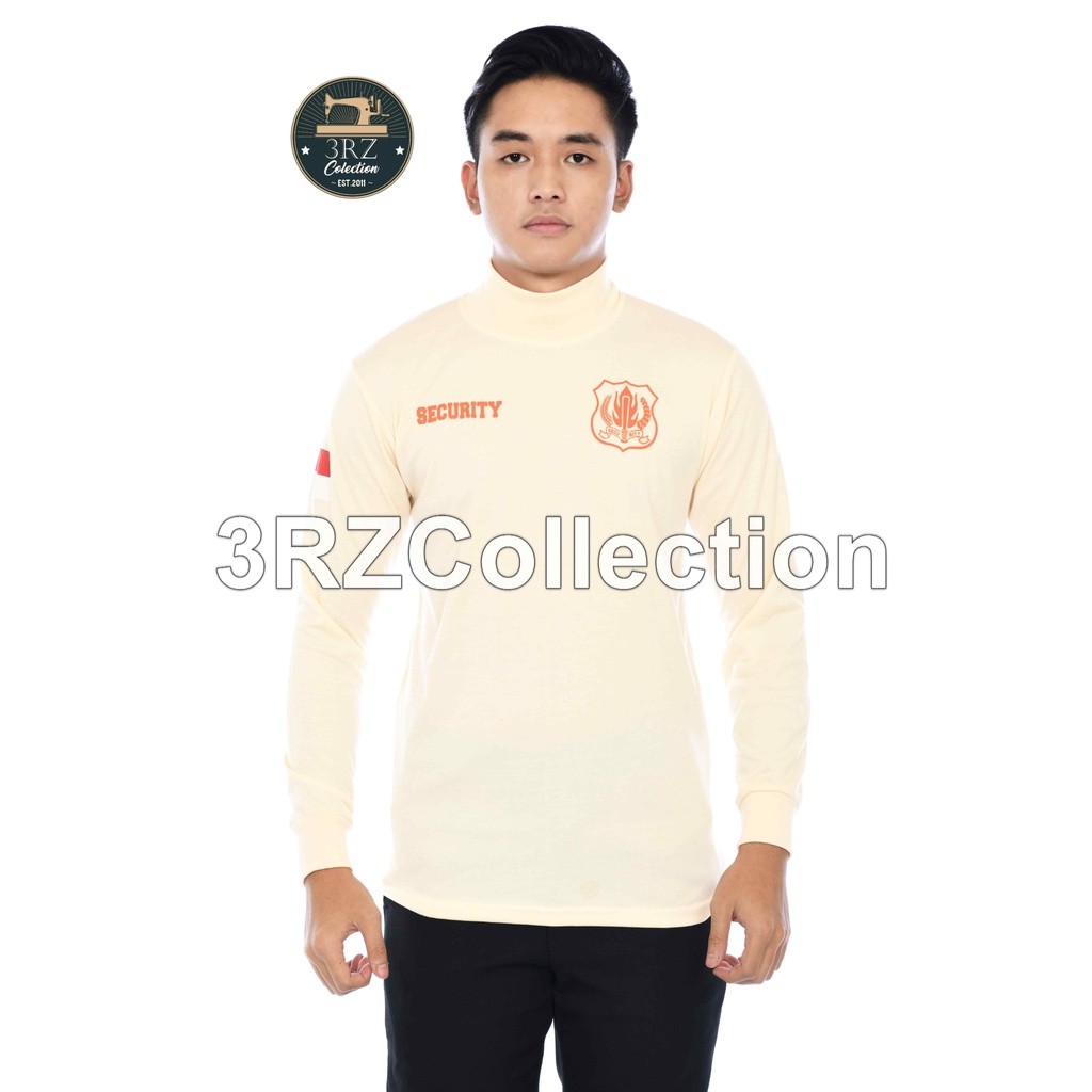 Promo Kaos Krem Satpam Baju Kaos Security Krem Leher Tinggi Kaos Satpam Lengan Panjang Kaos Polos Kr
