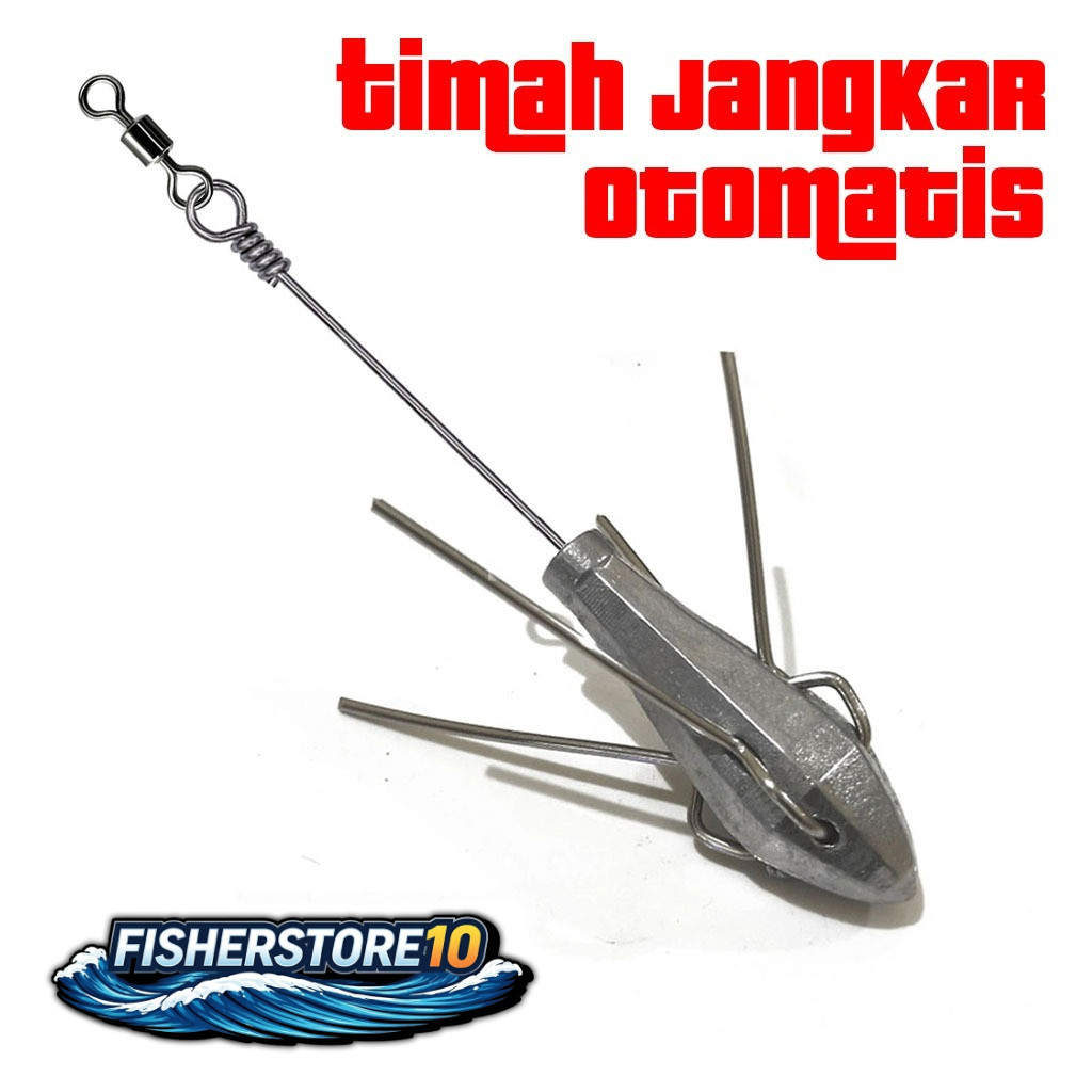FISHER STORE Timah Jangkar Otomatis Anti Nyangkut Pemberat Bandul Pancing Spider Sinker Untuk Memanc