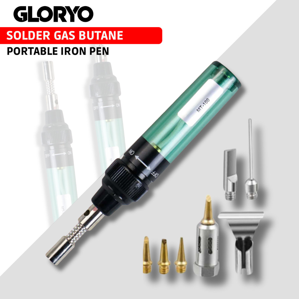 Gloryo Alat Solder Tanpa Listrik MT-100 Portable Gas Blow Torch Mini Pen