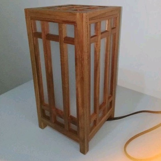 LAMPU TIDUR, LAMPU MEJA JEPANG KAYU JATI