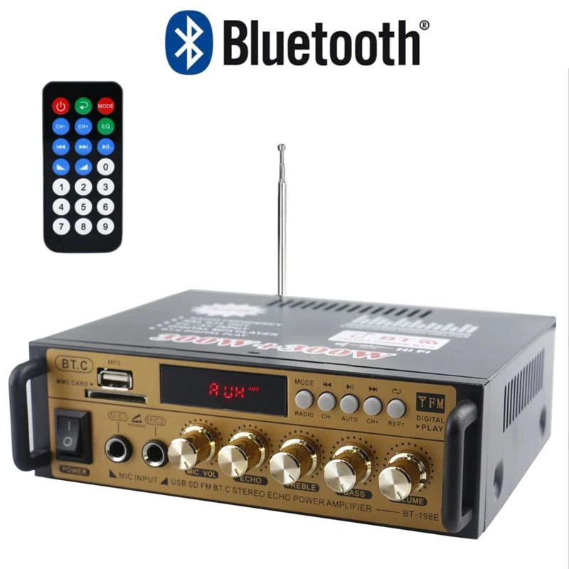TERMURAH Power Ampli / Amplifier Bluetooth Karaoke FLECO BT-198A BT198A