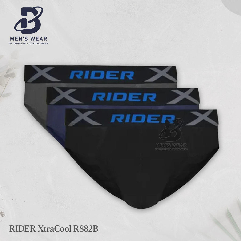 [Browear] RIDER Xtracool Celana Dalam Pria Mini Brief R882B R 882 B | Modal Spandek | M L XL XXL
