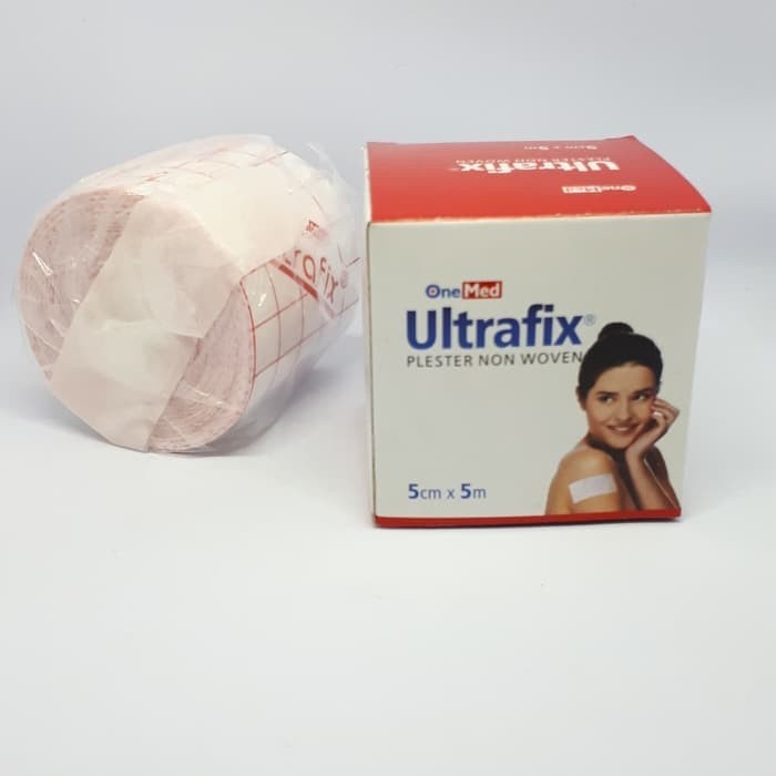 NEW ReadyUltrafix 5cm x 5m OneMed Plester Luka Ultrafix 5x5 Plester Non Woven Plester Tahan Air
