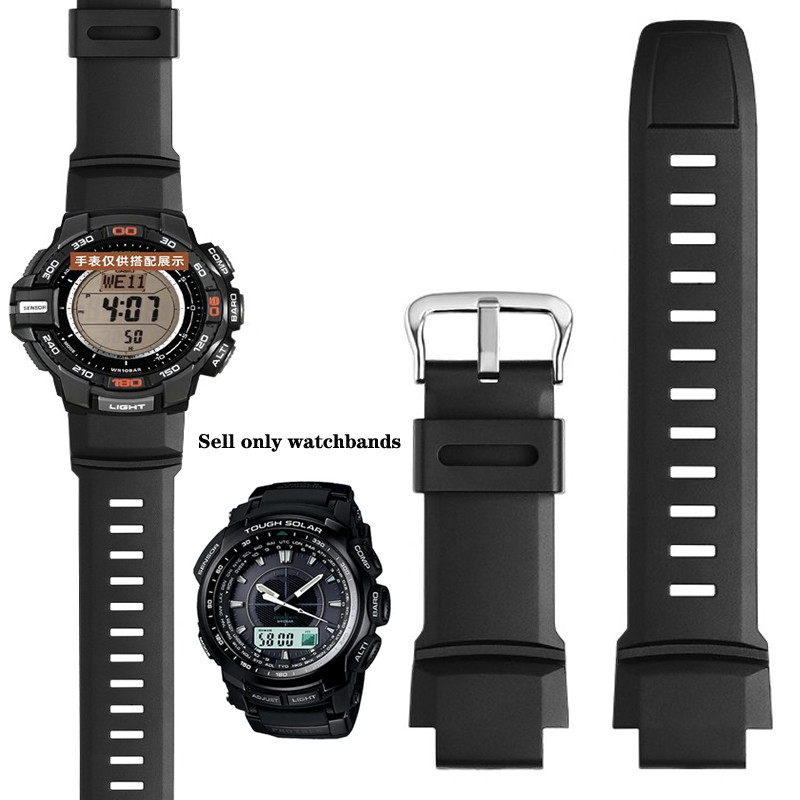 Silicone Wat Band 18mm for Casio G-shock Watband Protrek PRG-500 510 550 280 250 PRG-260 270 500 PRW