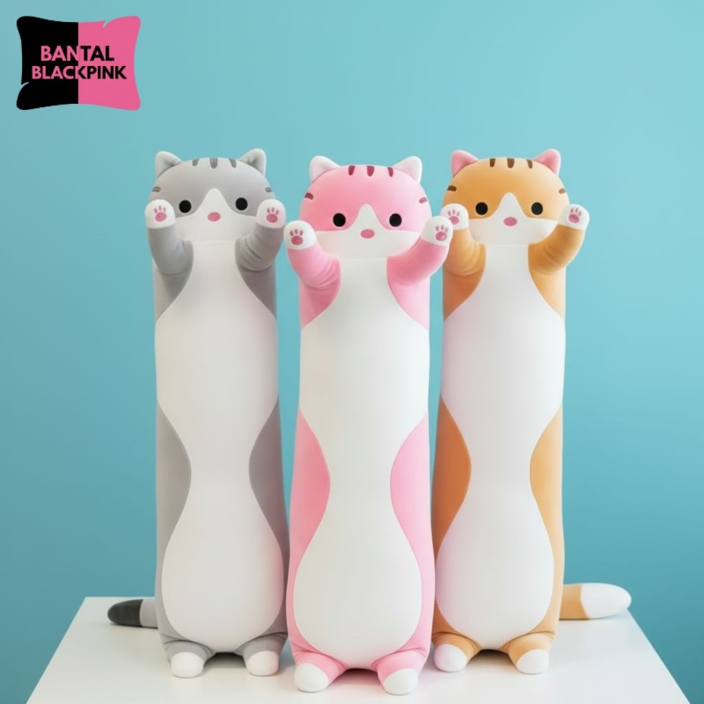 Boneka Kucing 60cm Guling Kucing Guling Boneka Kucing Terbaru
