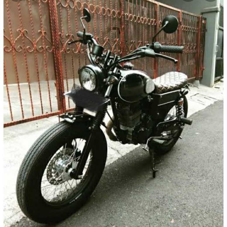 Spion Bulat Retro Classic Hitam Panjang Spion Japstyle Hitam