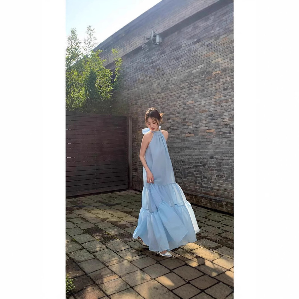 Women's New Summer French Retro Strap Dress