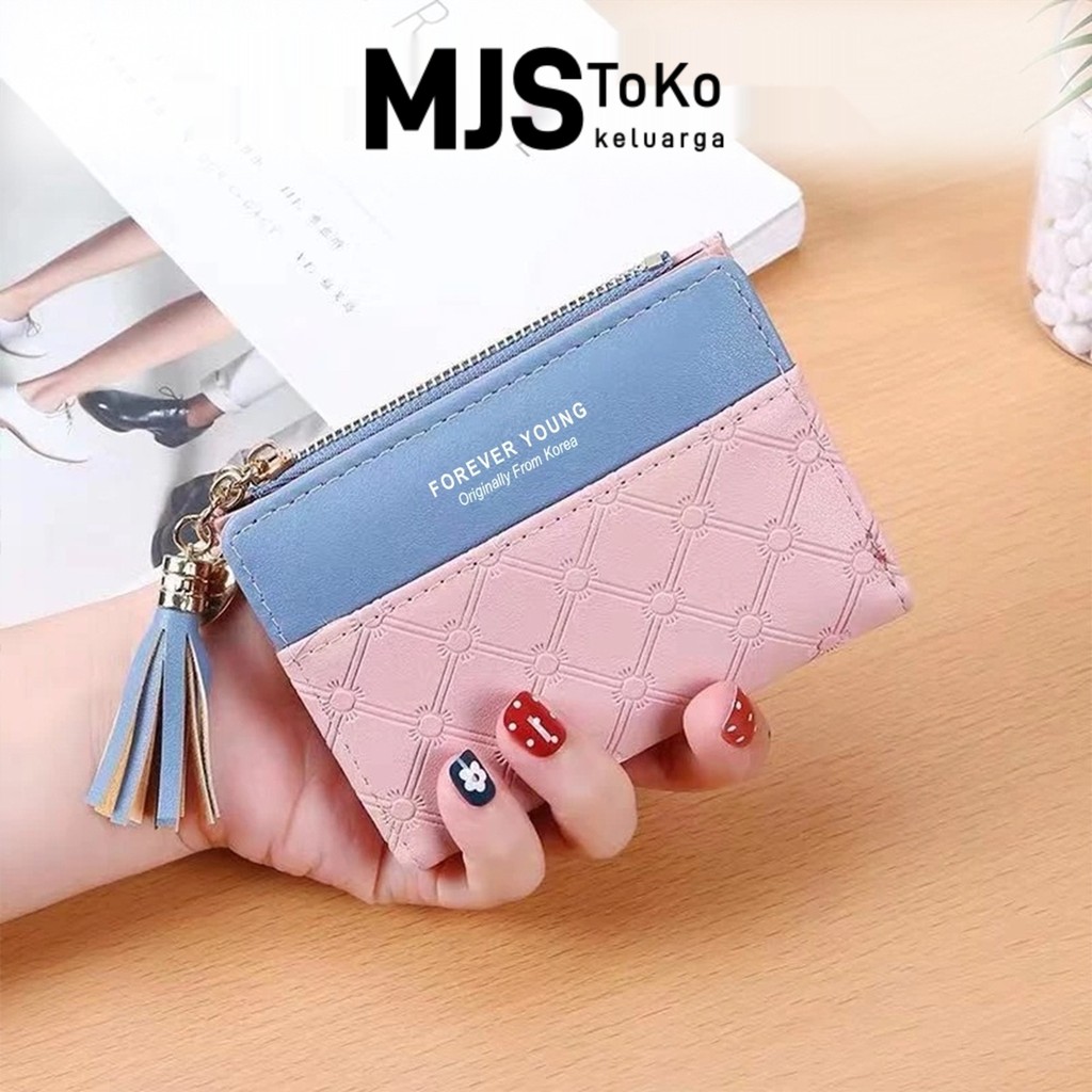 MJS toko Tas Dompet Kartu lipat mini wanita simpel praktis ringkas awet mudah dibawa gaya kasual D53