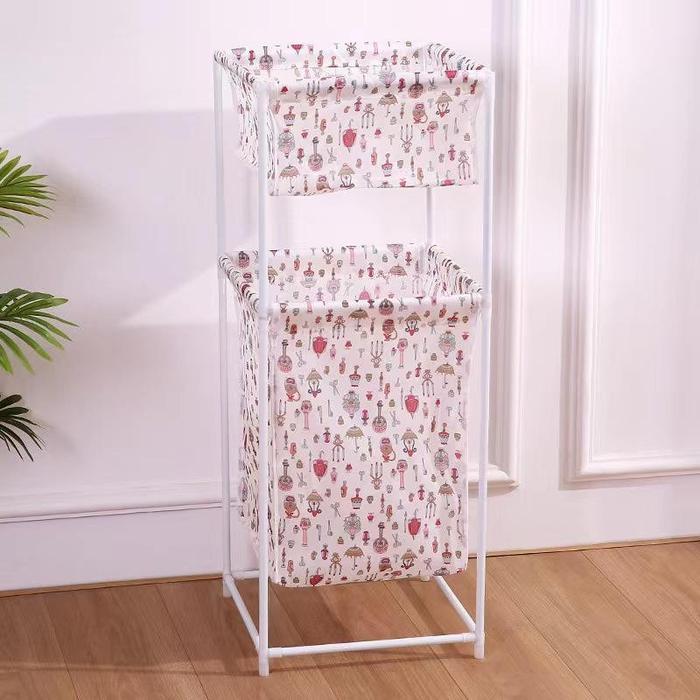 Stand Laundry Keranjang Kranjang Susun Tingkat Tempat Baju Pakaian Celana Kotor Kuat Kokoh