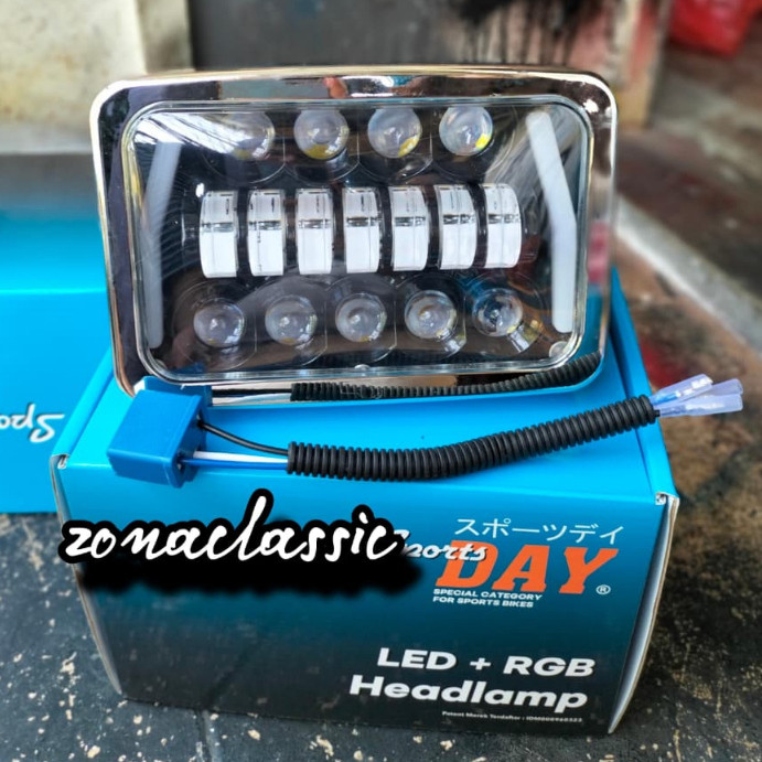 daymaker Led Kotak 16 Mata Set Batok pnp Honda WIN GL100 GL MAX PRO lampu depan motor day sportsday