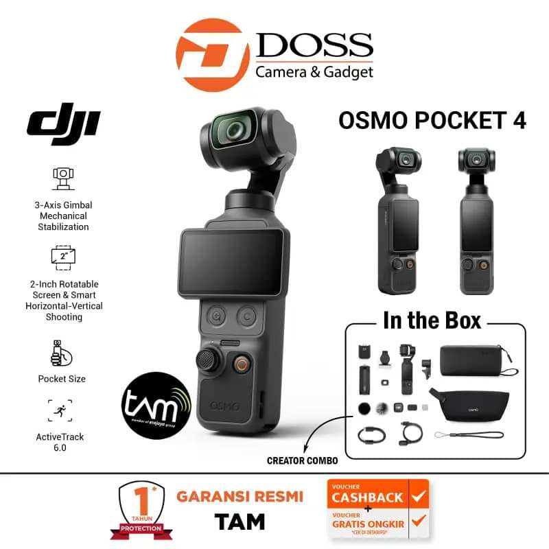 DJI Osmo Pocket 4 Creator Combo Standard Combo Action Camera DJI Pocket 4 Action Cam