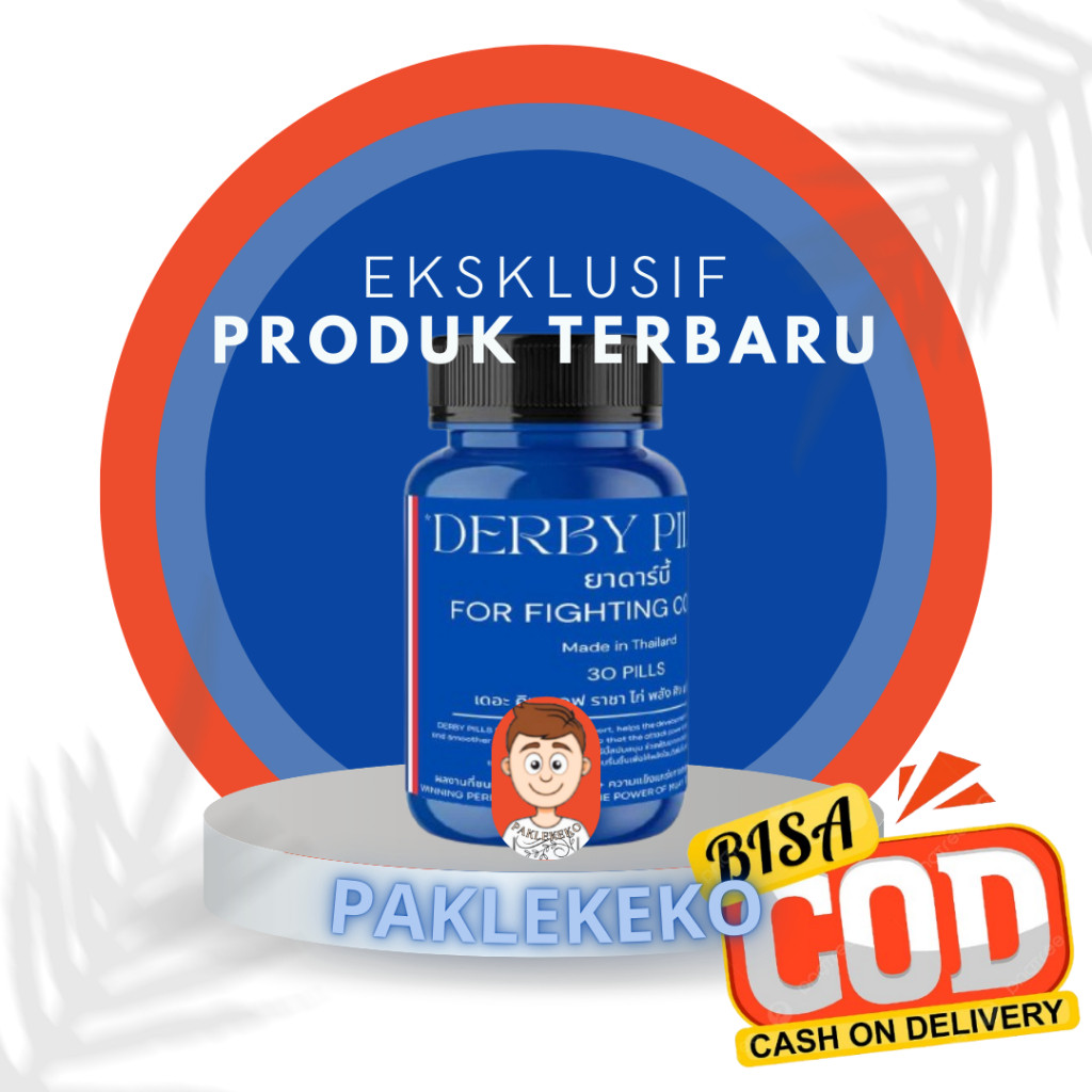 DERBY PILLS BOOSTER BIRU ORIGINAL DOPING VITAMIN SABUNG AYAM TAJI ADUAN PETARUNG IMOPRT THAILAND