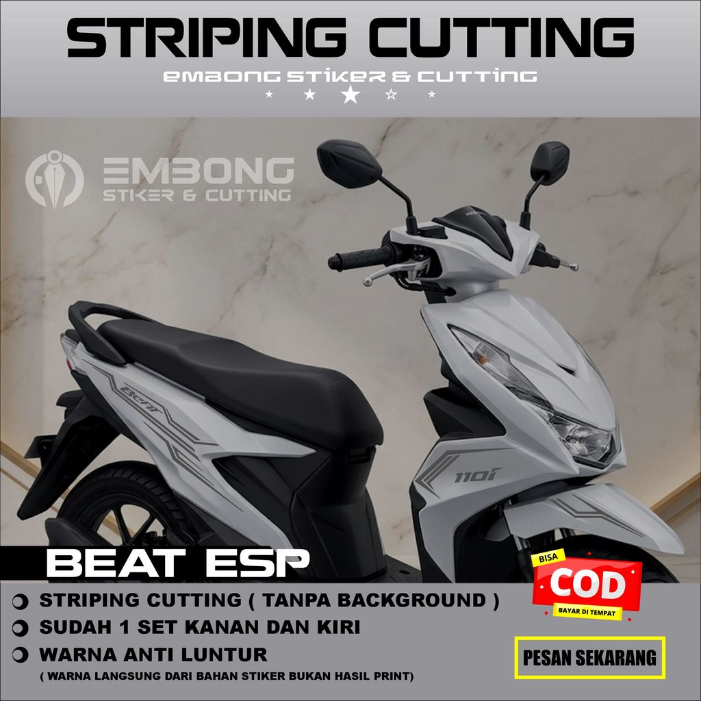 Striping CUTING Beat New Deluxe/CBS/Street Tahun 2020 2021 2022 2023 2024 Cutting Sticker ESC-4