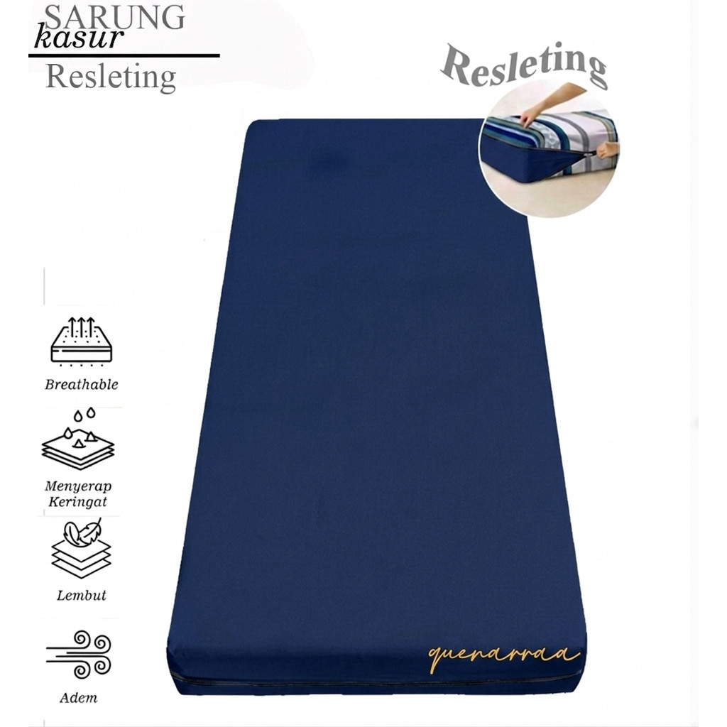 Sarung Kasur Resleting 180x200x T 25/30/35Cm