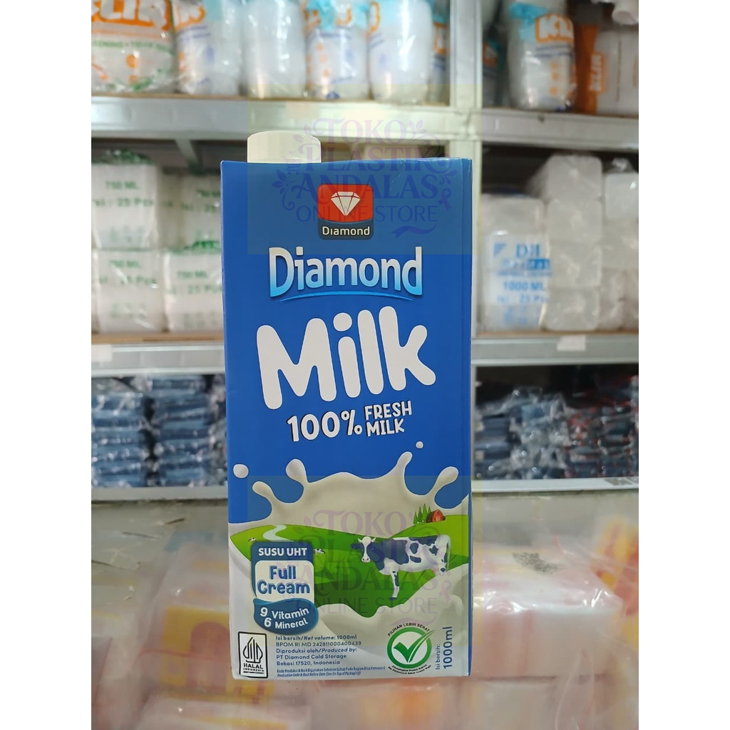 SUSU UHT DIAMOND Full Cream 1 L / 1000 ML | UHT Diamond Full Cream - MURAH